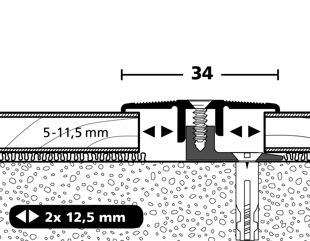 Laminat und Parkett &Uuml;bergangsprofil